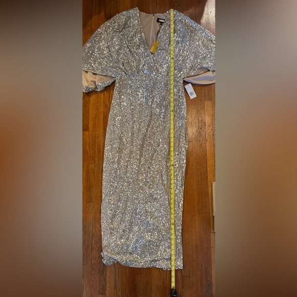 Elegant Silver Sequin Dress - Picture 9 of 9